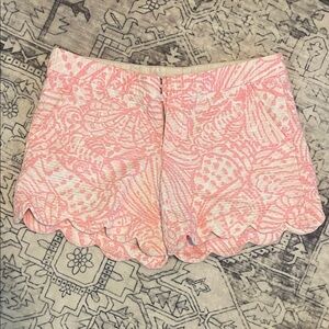 Lilly Pulitzer Pink and White High Waist Shorts